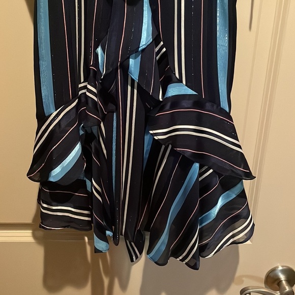 NWOT Striped Ruffle Mini Dress - Picture 3 of 7